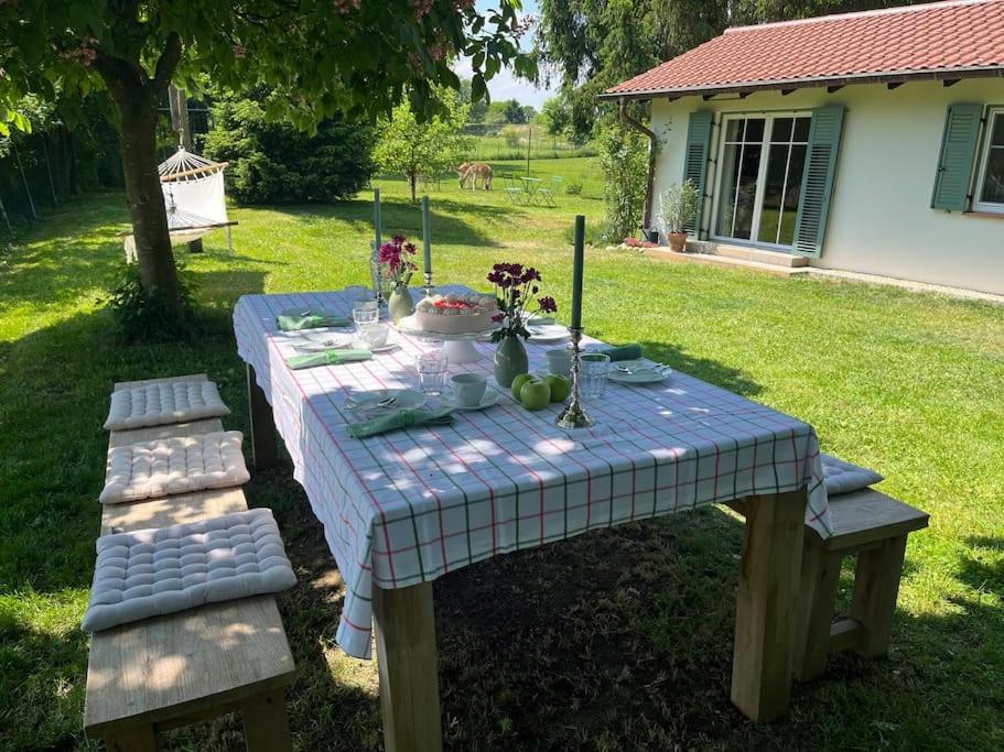 Idylisches Cottage Mit Reh Worthsee Extérieur photo