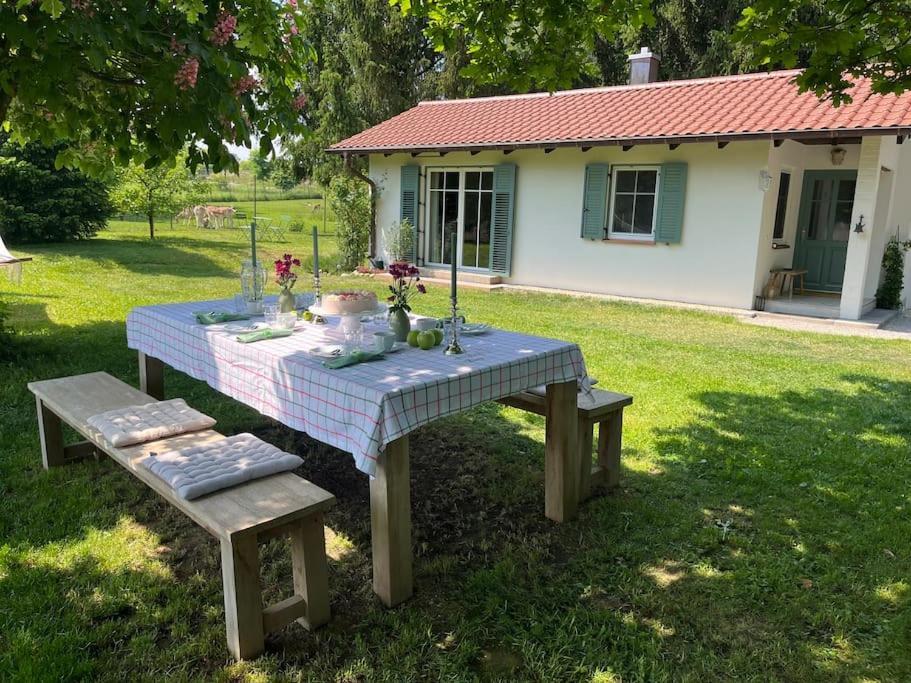Idylisches Cottage Mit Reh Worthsee Extérieur photo